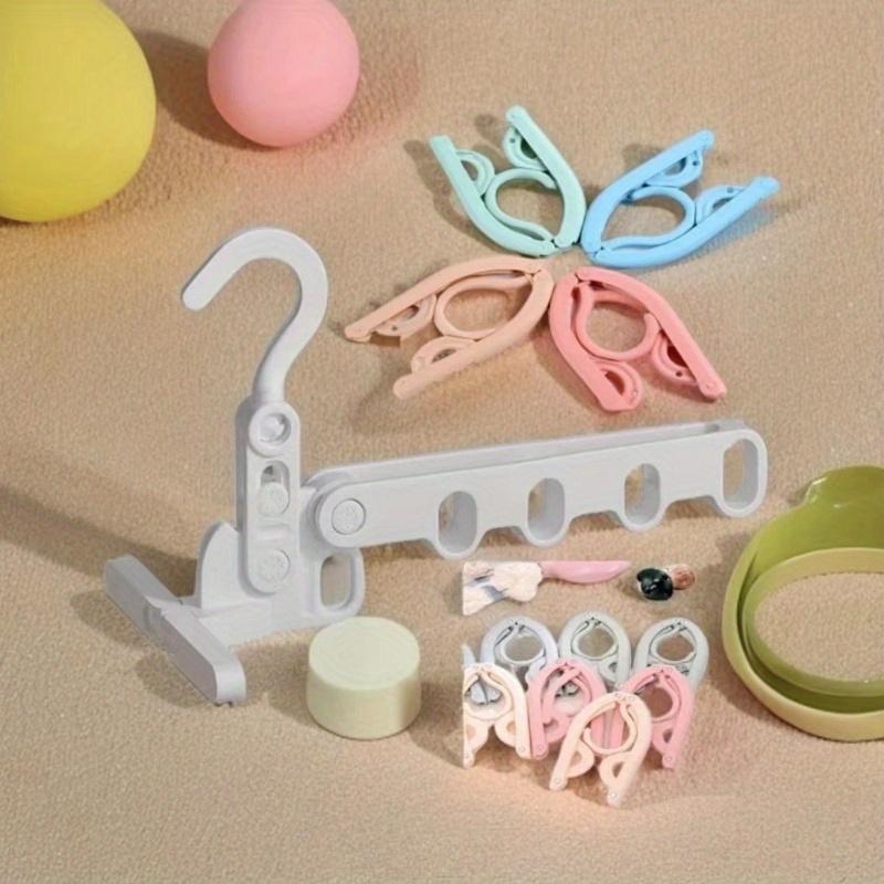 2pc Travel Folding Hanger Bold Multi functional Wall Mounted Five hole Hanger Portable Student Indoor Hanger for Business Travel