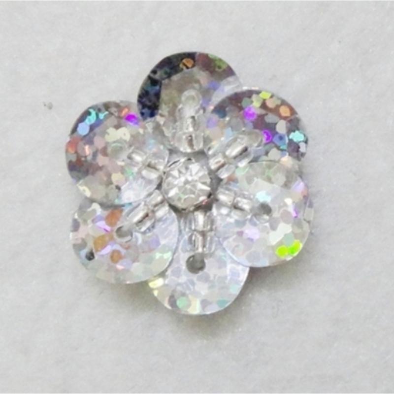 20 Pieces/lot Hand-Sewed Sequins Flower Pattern Patch DIY Clothing Shoes, Hats, Bags, Beads Sequins Applique Patch