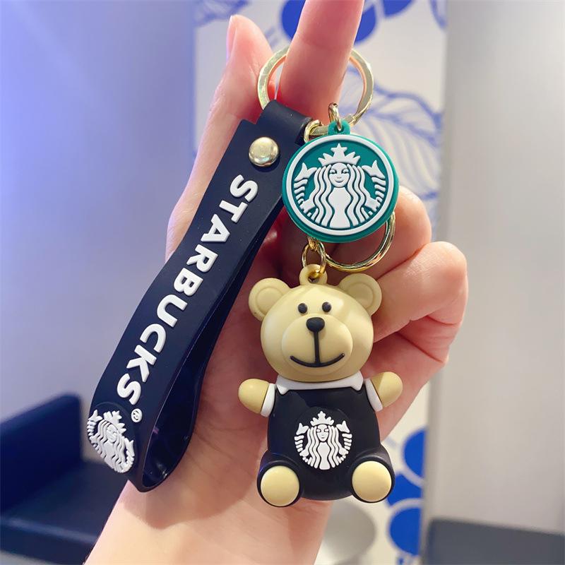 Breloc Creativ Cana Ceai cu Lapte Păpușă Ursuleț Drăguță Breloc Pandantiv Geantă Jucărie din Aparat Cadou