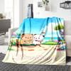 Name Custom Bubu y Dudu Print Flannel Blanket High Quality Warm Comfortable Cover for All Seasons Perfect for Gifts Home Decor