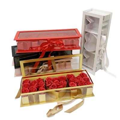 Mom Letter Shaped Empty Flower Box Clear Window Design Rectangle Cardboard Gift Box Strawberry Packaging Decorative Soap Box DIY