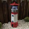 Solar Rotating Lighthouse Garden Light with Auto-On/Off Weather-Resistant & Easy Setup Romantic Night Lamp Resin Plastic Outdoor Decor for Yard Patio