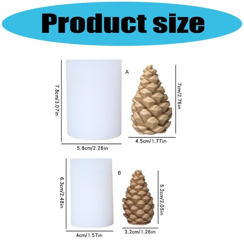 Lebensmittelechtes Silikon Weihnachtszapfenform für Bastelarbeiten und Heimdekorationen