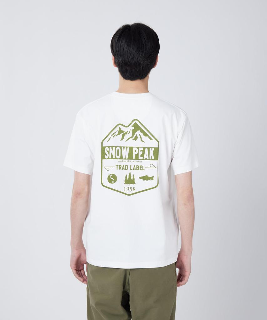 Snow Peak Trad Label Field Plating Short XL T-Shirt SPTL-TS-26SU909 T-shirt, Sleeve, Men's/Women's, Navy,