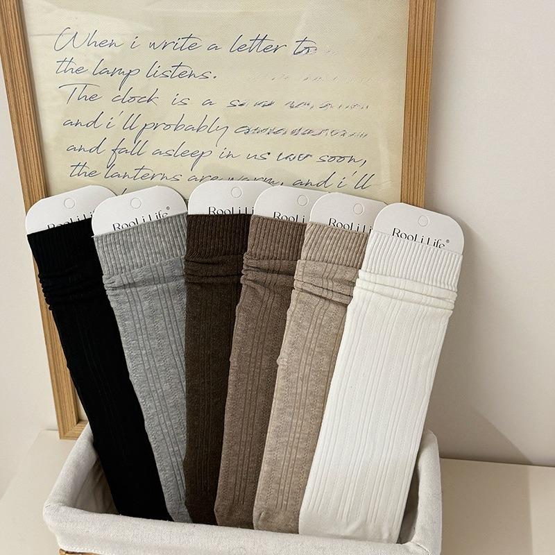 Women's Boneless Pure Cotton Mid-calf Socks, Spring and Autumn Long Socks, Postpartum Socks, Pile Socks