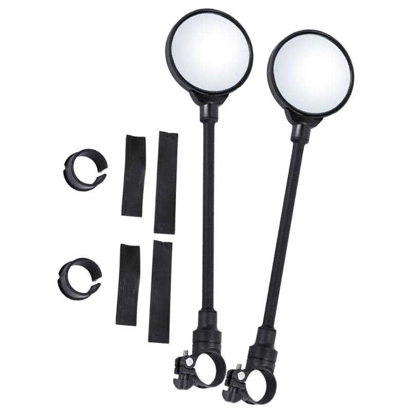 Universals Bike Glass Adjustable Handlebar Rearview Glass Wide Angles Safety Glass for Electric Bike Cycling