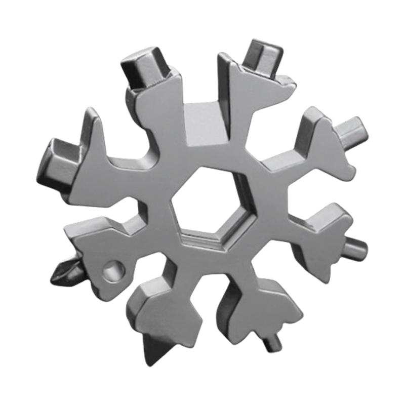 Snowflake Multitool Snow Multitool Screwdriver Bike Tool Keychain Bag Hex Wrench Key Bottle Opener Maintenance