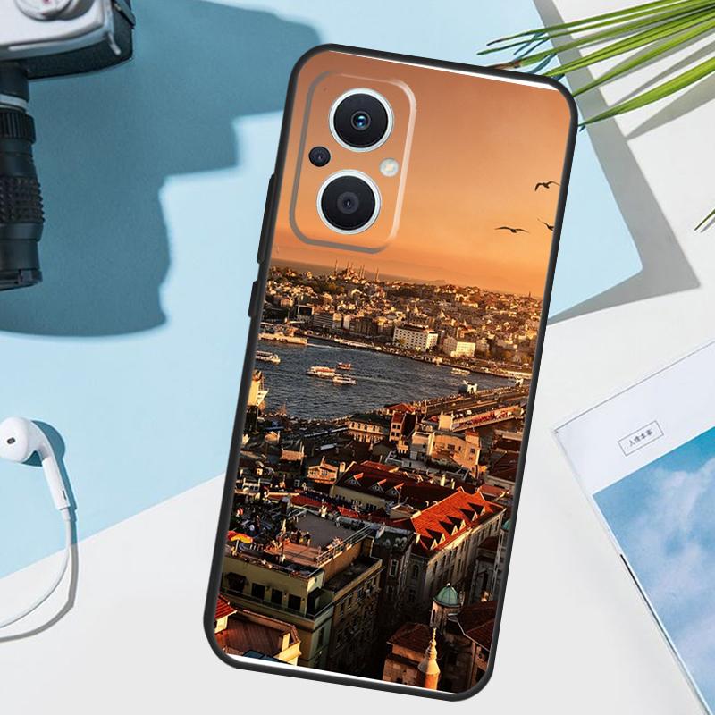 Turkey Istanbul Scenery Building Cover For OPPO Reno 14 F 13F 12F 11F 10 11 12 13 Pro 7 8 Lite OPPO Find X9 X5 X6 X8 Pro Case