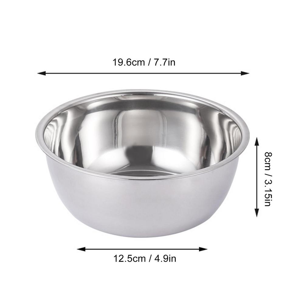 Schüssel-Set Edelstahl Schüssel-Set Küchenschüssel Salat-Küchenutensilien Verdickter Topf Runde Schüssel Haushalt Waschen