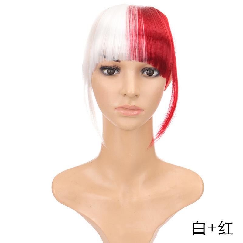 Women's Natural Replacement of Air Bangs, Covering the Hairline, Double Sideburns, and Bangs Wig Pieces