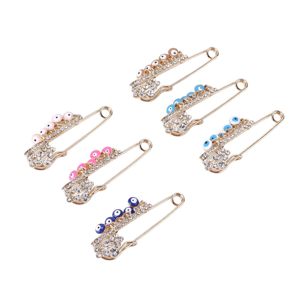 6 Stück Brosche Strahlend Golden 6 Farben Eleganter Stil Dekorativ Attraktiver Schmuck für Partys Verabredungen