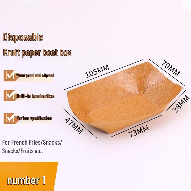 Disposable Kraft Paper Boat Boxes