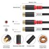 80cm 2RCA Female to Female Sound Cable with Aluminum Foil Shielding for Enhanceds Sound Claritys