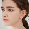 0.5 Carat Moissanite Gemstone Stud Earrings Women's Solid Color 925 Sterling Silver D Color Solitaire High Jewelry