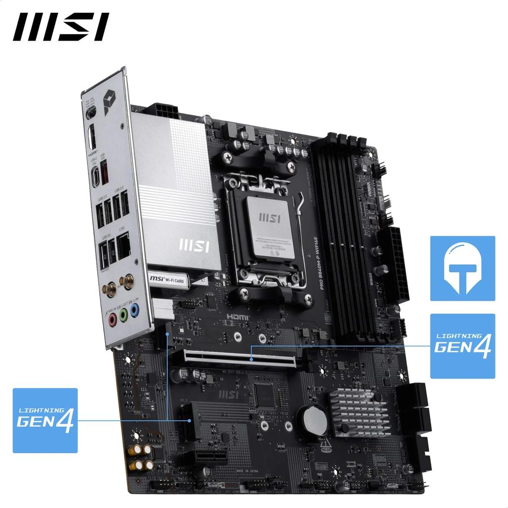 MSI PRO WIFI6E Motherboard MB6807 B840M-P Micro-ATX
