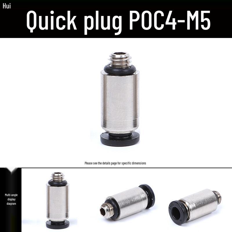 Pneumatischer Mini-Luftschlauch Schnellkupplungs-Winkelstück für M3/M5/M6 Gewinde, 3/4/6mm Schläuche