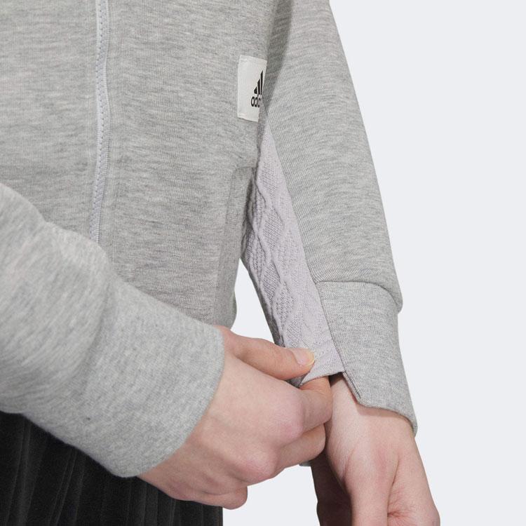 Adidas Veste de détente avec logo couleur unie Vestes pour femmes Gris IP0757