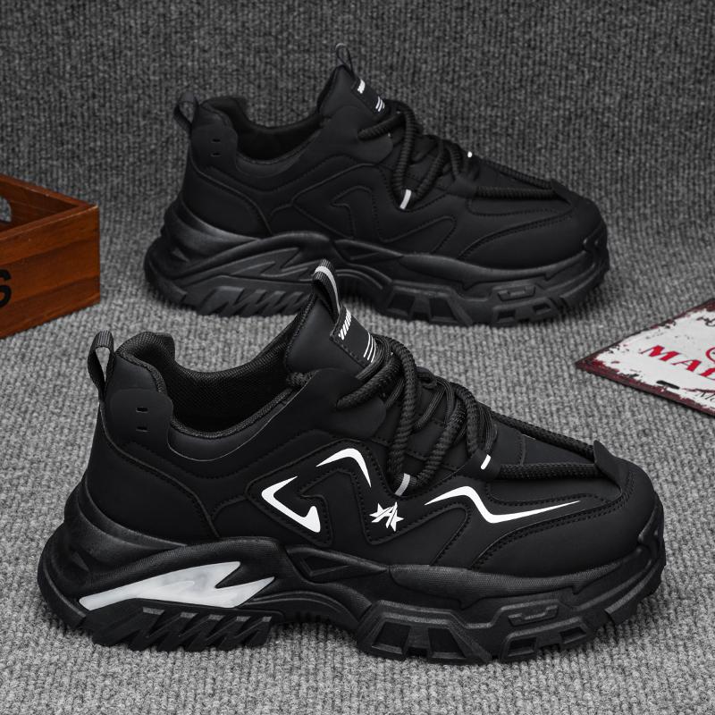 

Men s Autumn and Summer New Style Work Sports Shoes for Men, Casual, Anti-slip, Wear-resistant and Height-increasing 44 чорний