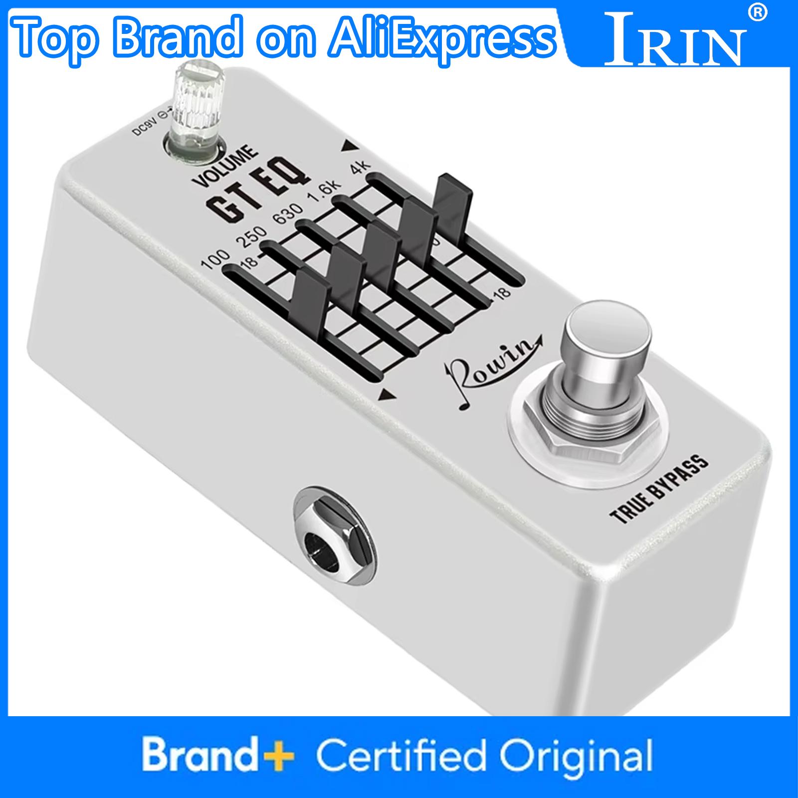 ROWIN Guitar Equalizer Pedal 5-band Parametric EQ Guitar Effect Pedal Frequency Compensator ±18dB Range Guitar Effect Pedal