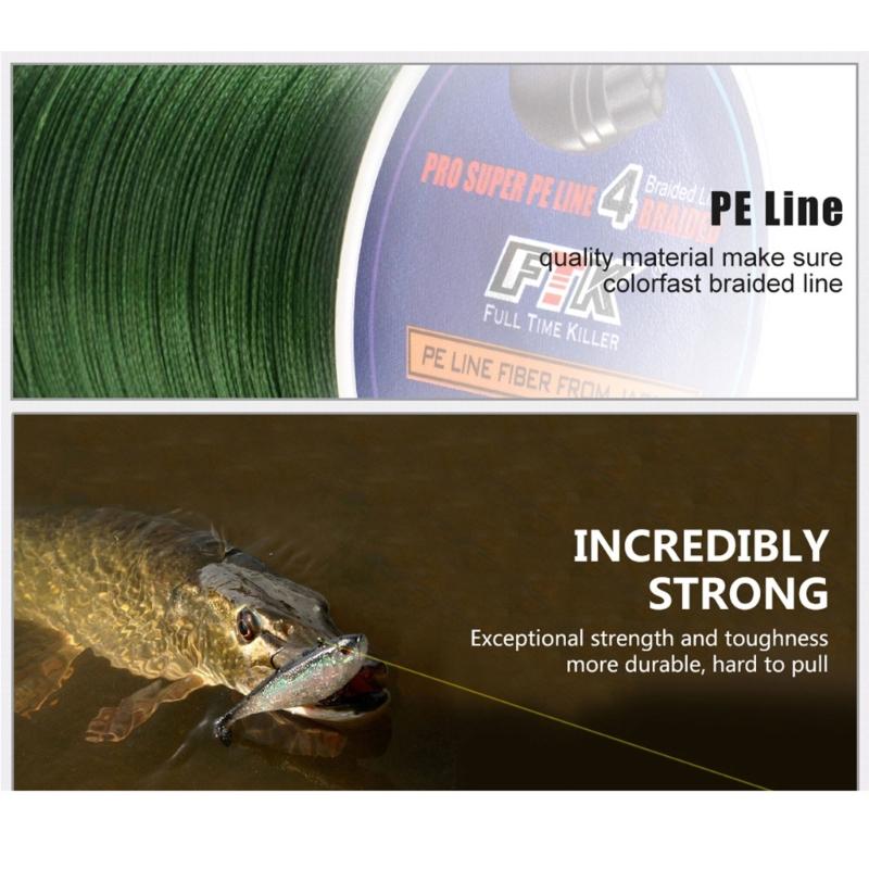 Smaller Diameter Braided Line 8lb-35lb Fast Water Cutting Fishing Line 4 Strands Braided Fishing Line Abrasion Resistant