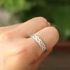 Buyee 925 Sterling Silver Couples Ring Finger Excellent Knit Shape Simple Open Ring for Woman Men Fashion Fine Jewelry Circle