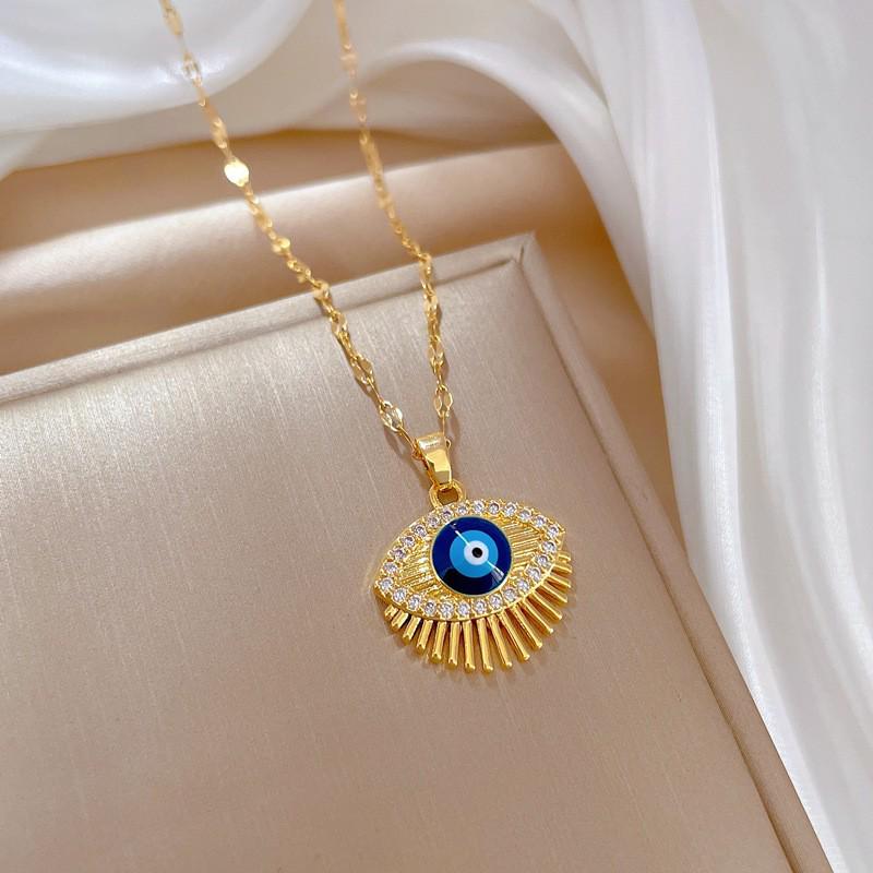 Exquisite Micro-Inlaid Full Diamond Real Gold Titanium Steel Necklace - Women's Luxury Clavicle Chain
