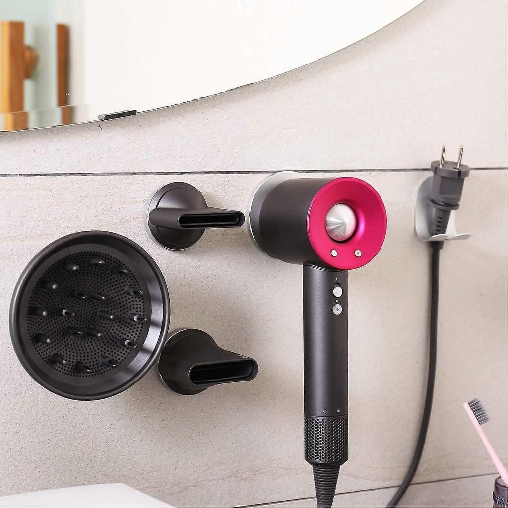 Supersonic Hair Dryer Wall Mount Holder Compatible with Dyson Hair Dryer for Bathroom Bedroom 9.5*8*3cm SilverKoleZy