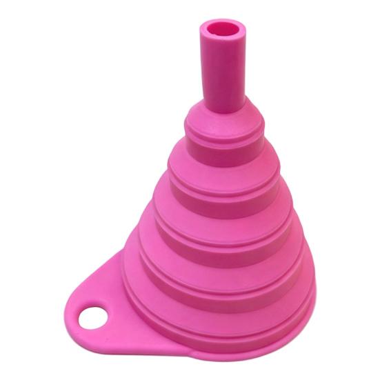 

Kitchen Funnel Food-Grade Silicone Foldable Funnel Easy to Clean Collapsible Kitchen Funnel Bottles Vials Perfume Container розовый