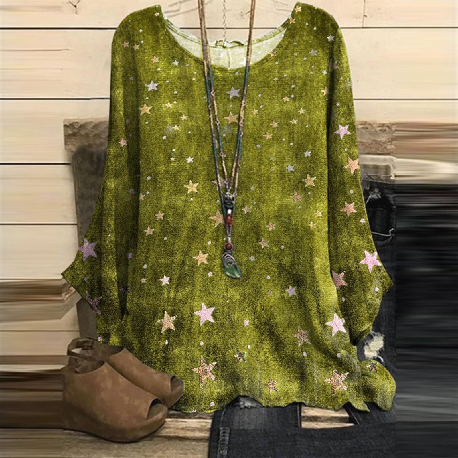 

Модная женская футболка с круглым вырезом и принтом, повседневные свободные винтажные пуловеры, топы XL жёлтый