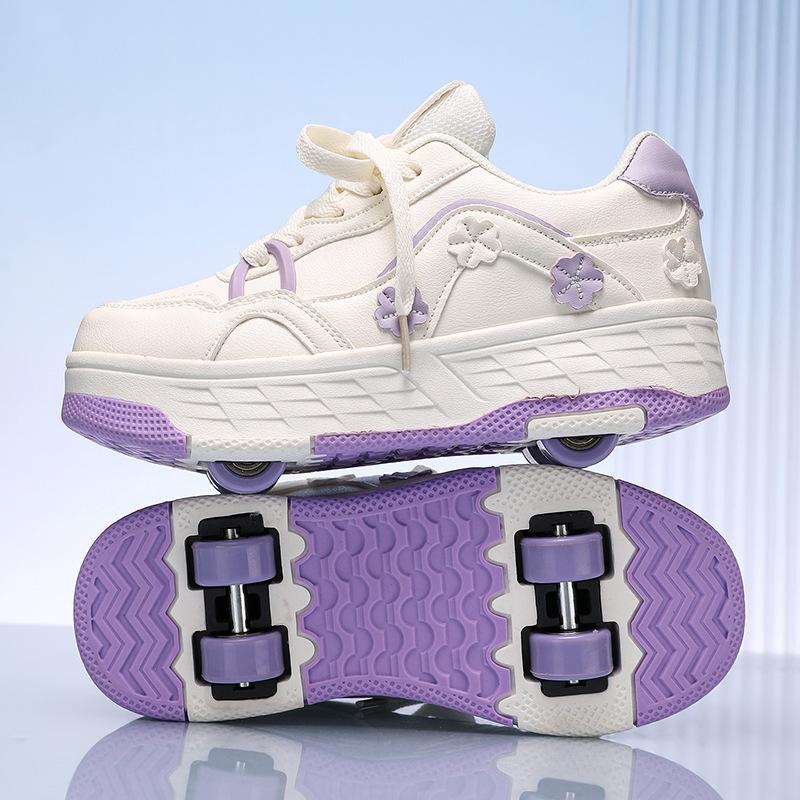 New Runaway Shoes Four-Wheel Pulley Shoes Boys Children Shoes With Wheels Girls Skates