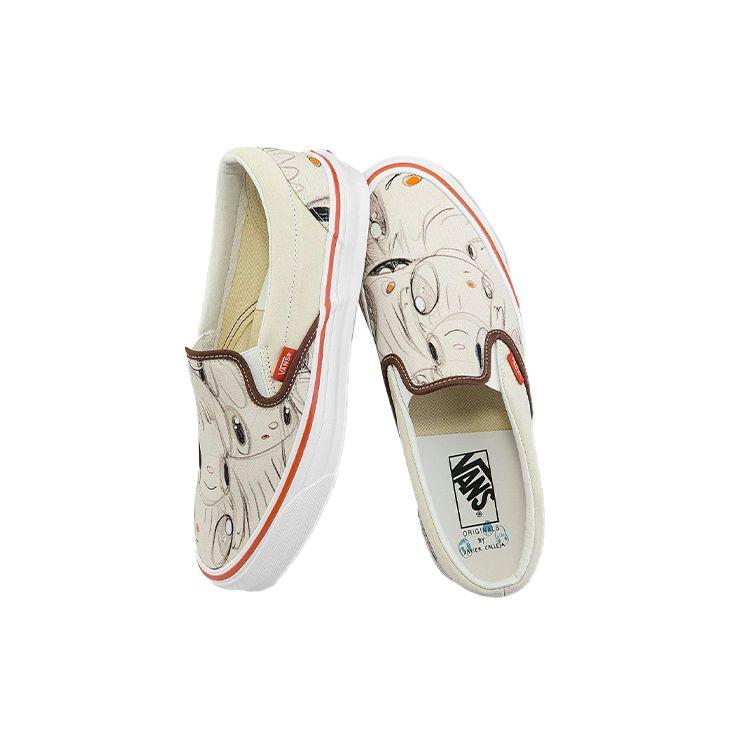 Javier Calleja x Vans OG Classic Slip-On LX Turtledove Unisex Sneakers Brown True-White VN0A32QN6Z9