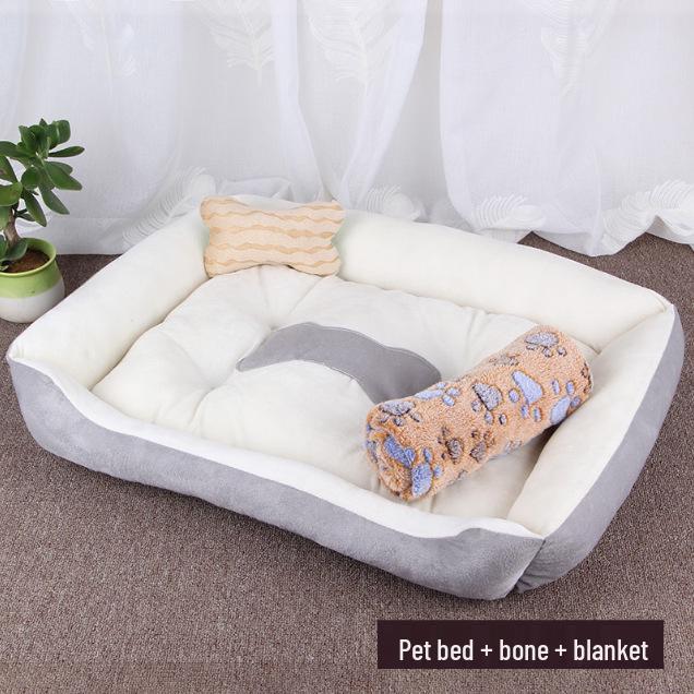 Warm Dog Bed for Small, Medium, and Large Dogs - Pet Nest & Mat for Dogs and Cats