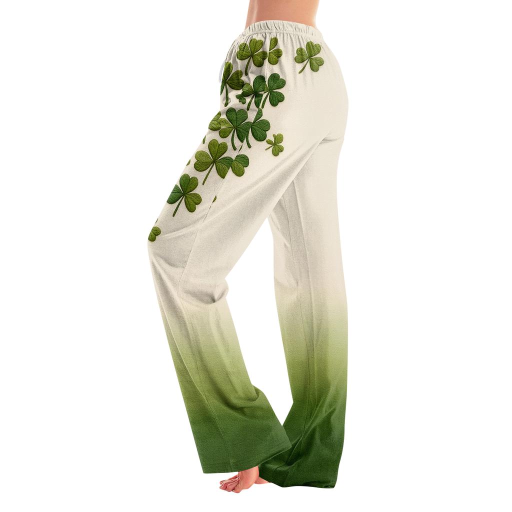 Pajama Pants Sleepwear Casual Drawstring Elastic Waist Pants Comfy Straight Yoga Loose Trousers
