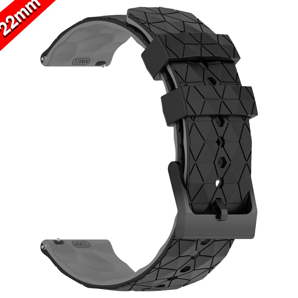 

22mm Silicone Soft Strap For COROS PACE 4 APEX 4 42mm/APEX 46mm 2 Pro/PACE Pro 3 Sports Bracelet For Realme Watch S2 Watch Bands 1Pcs 22mm черный серый