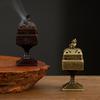 Vintage Alloy Incense Burner Stick Holder Three Legged Hollow Out Mini Sandalwood Censer Incense Burner Home Decoration