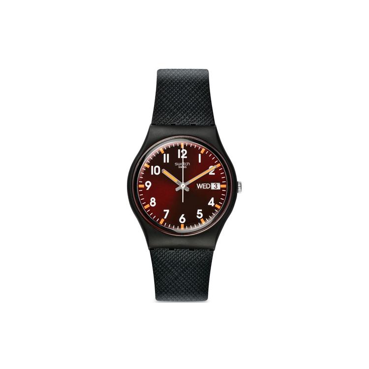 SWATCH Unisex Red Watch GB753 GB753 Black Red