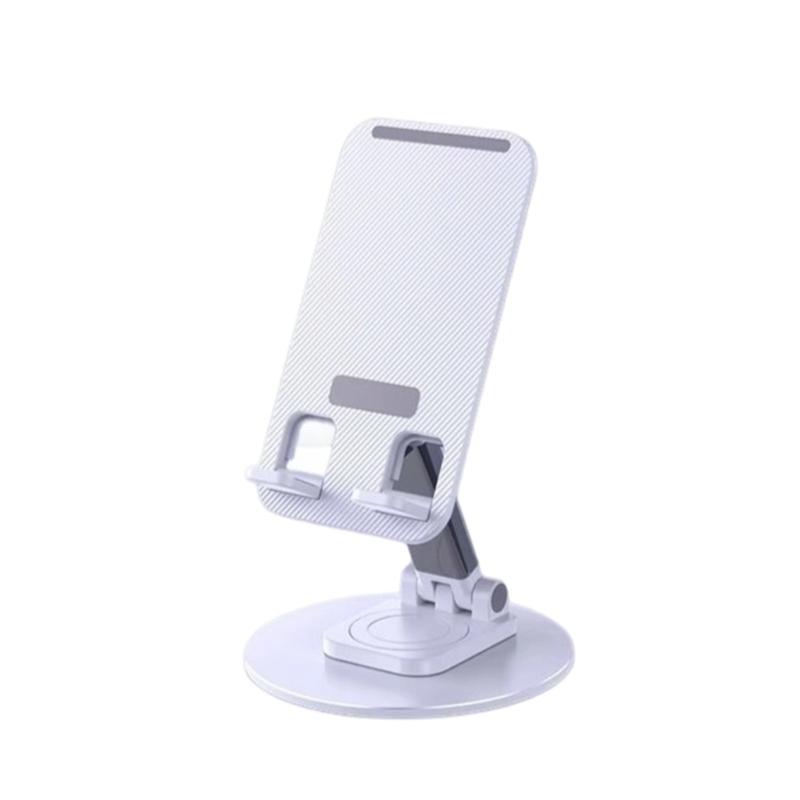 Tabletop Phone Stand Angle Height Adjustable Rotating Cellphone Cradle Desk Tablet Holder Mount Foldable for Video