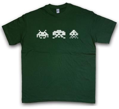 DIGITAL INVADERS T-SHIRT Arcade Game Retro Nerd Alien Space 80s Console