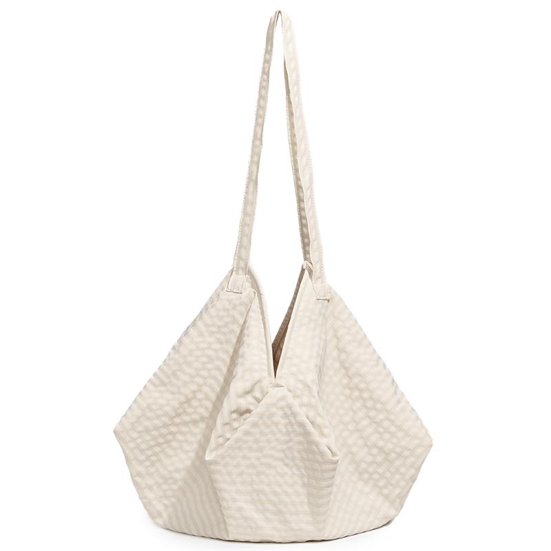 Large Capacity Check Tote Bag Women s Commuter Shoulder Bag