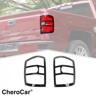 Rear Tail Light Decor Rings Cover Trim Accessories For 2014-2018 Chevy Silverado