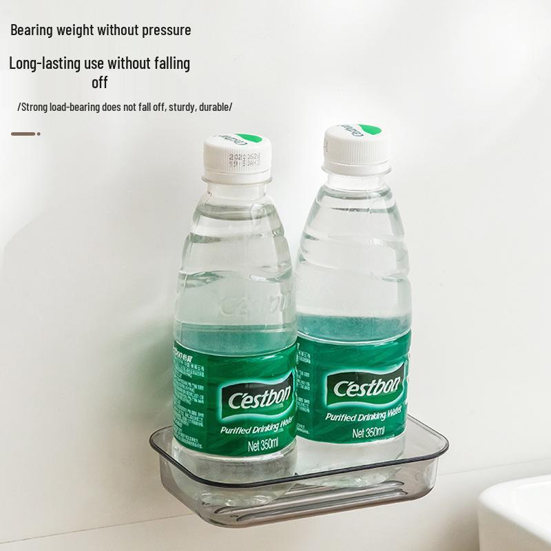 Wall-Mounted Drainable Soap Holder - Light Luxury Style, Punch-Free Storage Rack for Bathroom