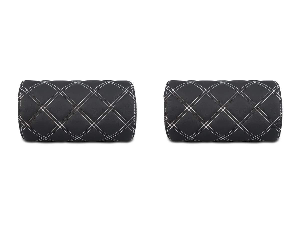 

Neck Pads and Pillows of for Toyota Regius 200 Series TRISTAR S (Set 2) Hiace, Ace, (1st-8th Generation, S-GL, etc.) (White Stitching)