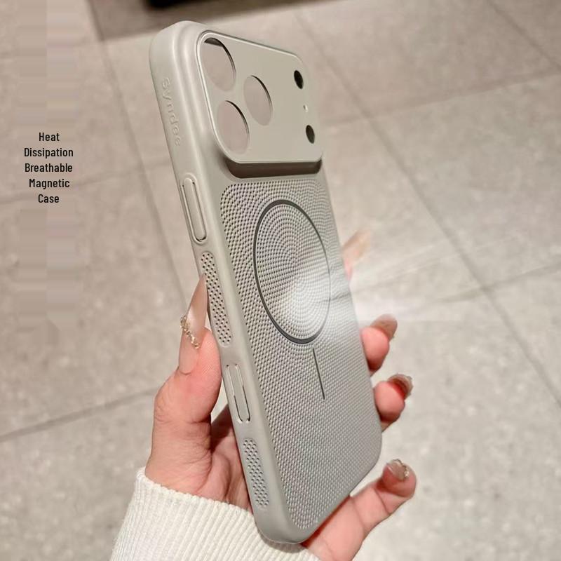 Apple Pro Max Magnetic Window Case with Cooling Mesh