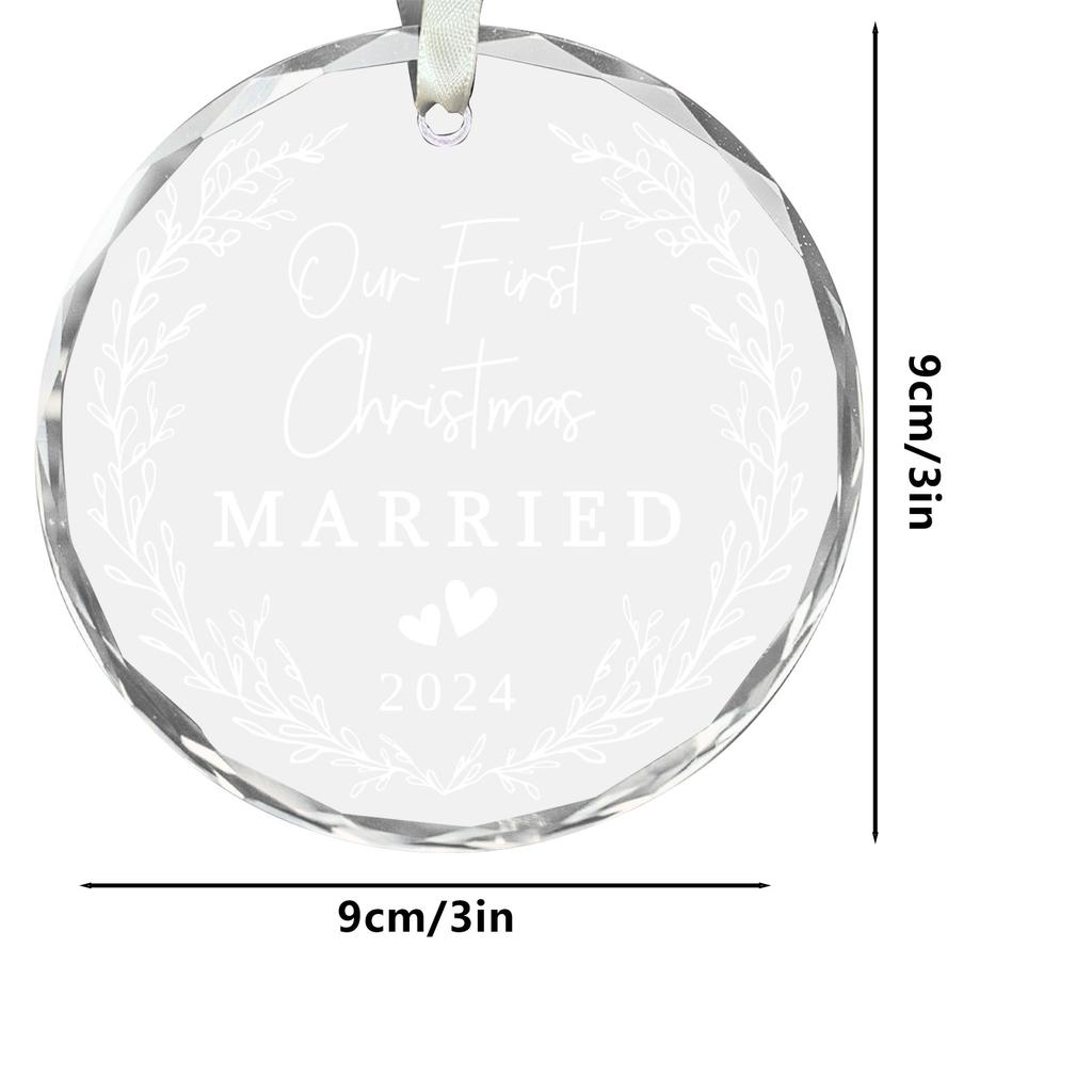 Personalised Christmas Crystal Acrylic Ornaments First Mr Mrs Couple Married Wedding Gifts Family Ornament Tree Decoration 2025