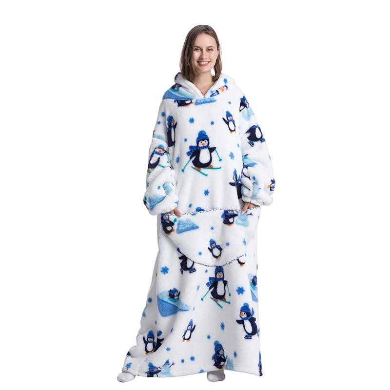 Oversized Wearable Warm Blanket Hoodie Sweater