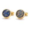 Men's Exclusive 2022 Round Gold Cufflinks - Colorful Shirt Sleeve Studs (XK22S017)