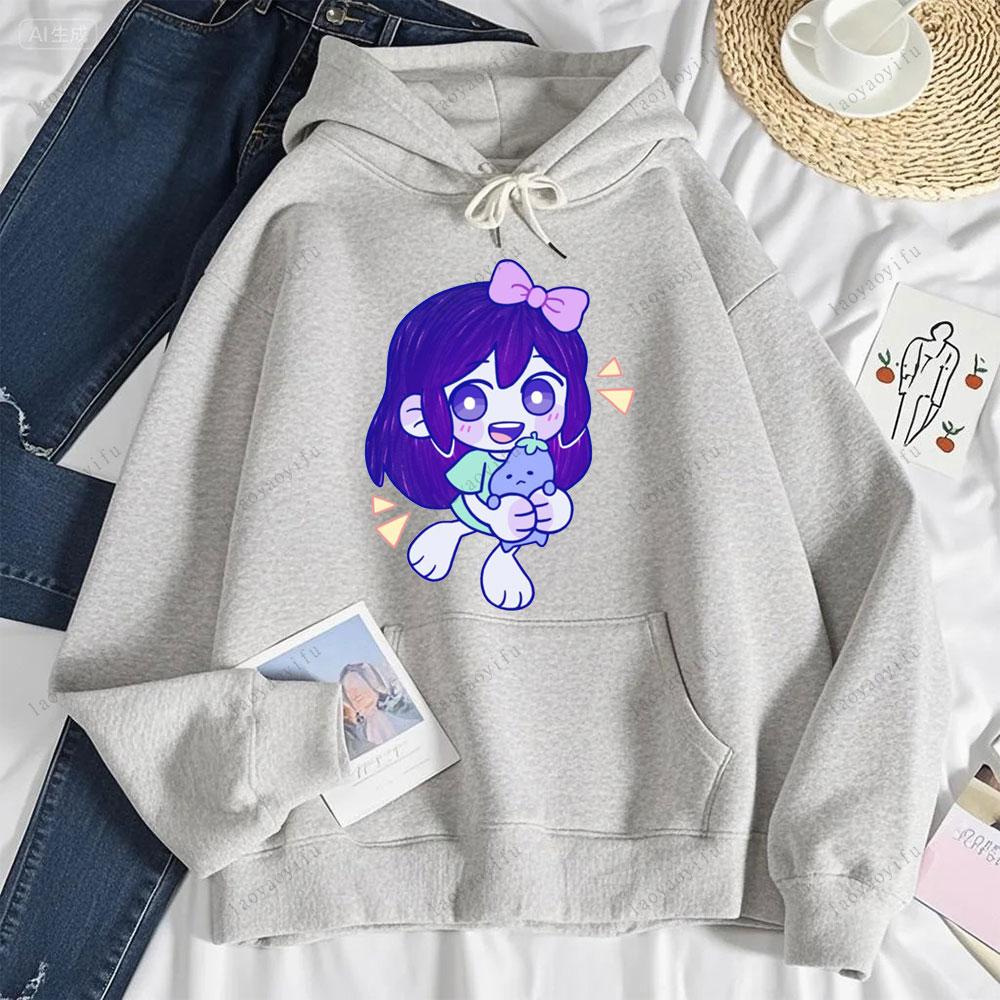 Omori Cute Hoodie Printed Sportswear Unique Hot Selling Autumn and Winter Pullover Cartoon Popular Men Pullover Street Fashion