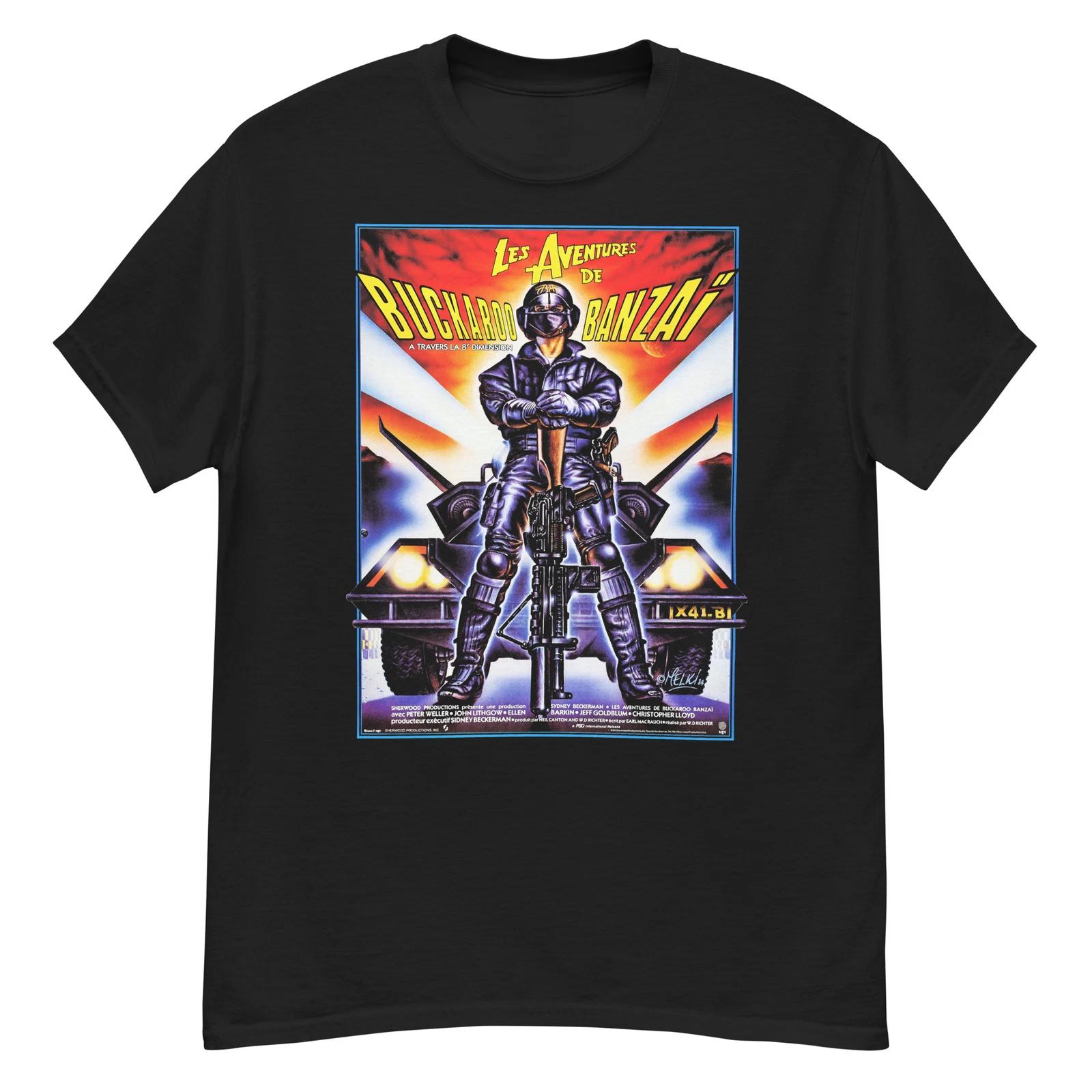 The Adventures of Buckaroo Banzai (1984) French poster T-shirt Fan Gift L
