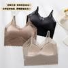 Light Luxury Lace Satin Beautiful Back Chest Wrap Tube Top Integrated Fixed Cup Non-marking Breathable No Steel Ring Sling Underwear Bra
