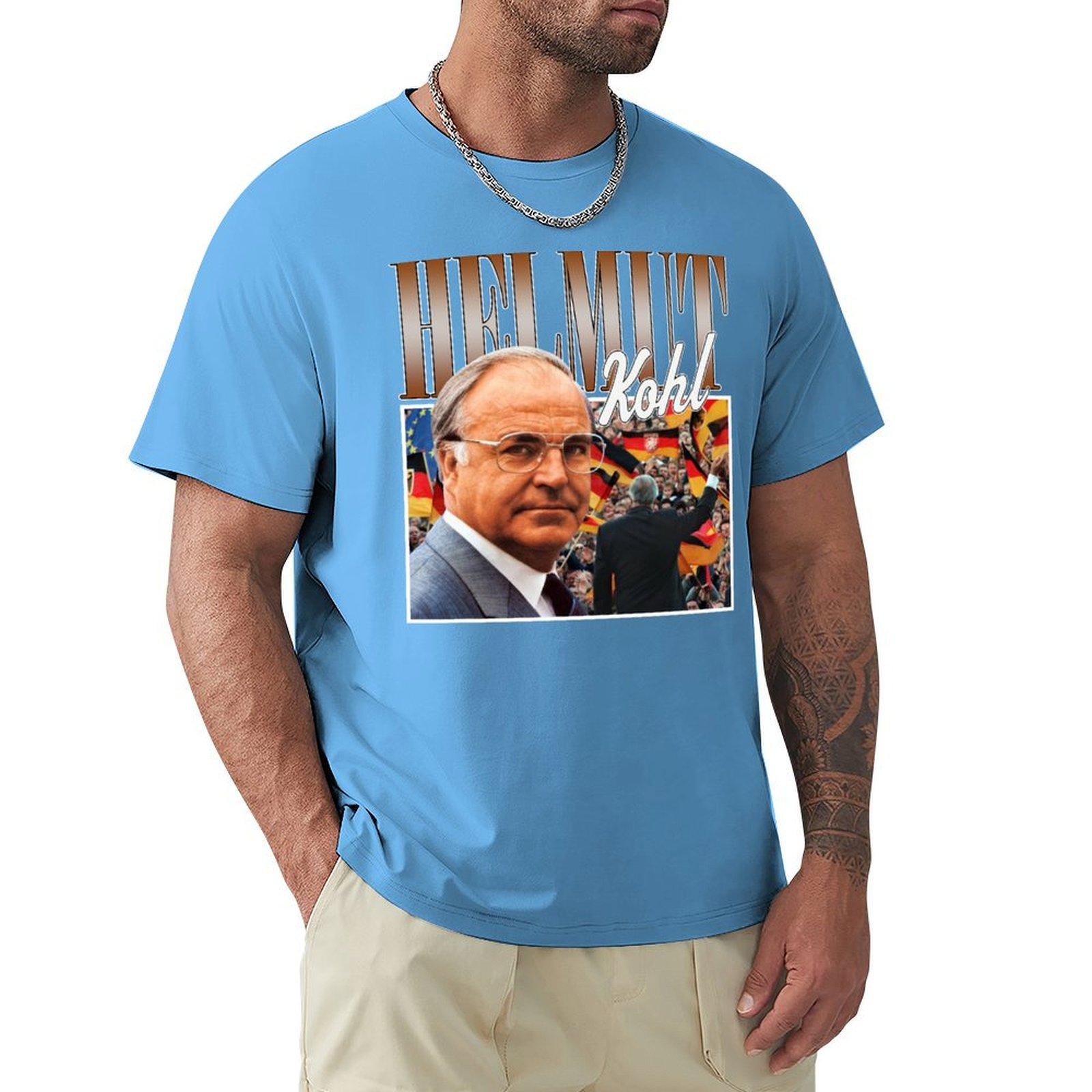 Helmut Kohl 90s style T-Shirt sweat tops cotton graphic tees oversized t shirt heavyweight t shirts for men S